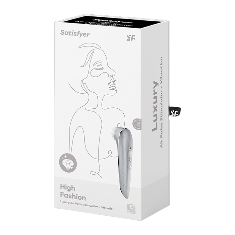 SATISFYER - ESTIMULADOR DE PULSOS DE AIRE DE LUJO DE ALTA MODA + VIBRACIÓN