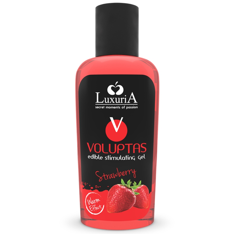 INTIMATELINE LUXURIA - VOLUPTAS GEL DE MASAJE COMESTIBLE EFECTO CALENTAMIENTO - FRESA 100 ML