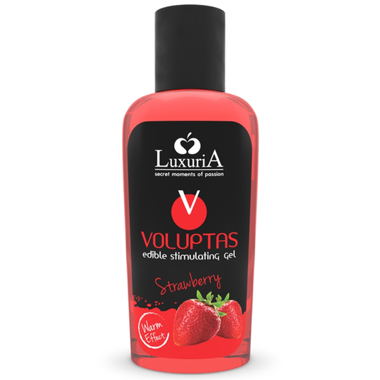 INTIMATELINE LUXURIA - VOLUPTAS GEL DE MASAJE COMESTIBLE EFECTO CALENTAMIENTO - FRESA 100 ML