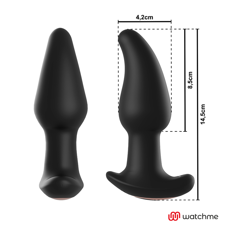 ANBIGUO - WATCHME VIBRADOR PLUG ANAL CONTROL REMOTO CON ROTACIÓN DE PERLAS AMADEUS