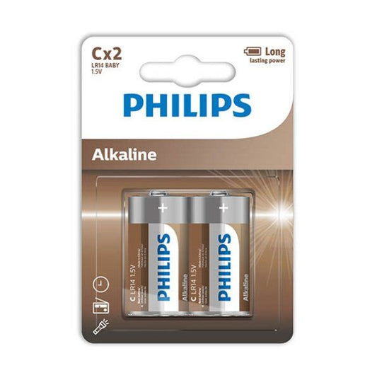 PHILIPS - PILAS ALCALINAS C LR14 BLISTER*2