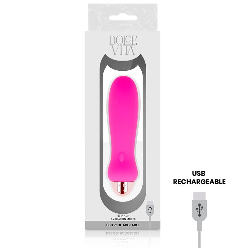 DOLCE VITA - VIBRADOR RECARGABLE FIVE PINK 7 VELOCIDADES