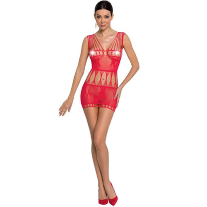 PASIÓN - MUJER BS090 BODYSTOCKING ROJO TALLA UNICA