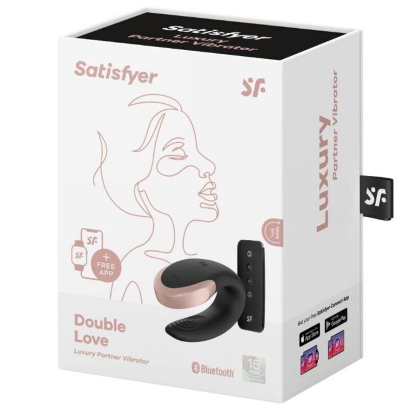 SATISFYER - DOUBLE LOVE LUXURY PARTNER VIBRADOR NEGRO