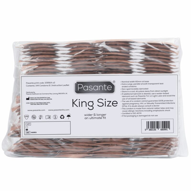 PASANTE - PRESERVATIVOS KING SIZE BOLSA 144 UNIDADES