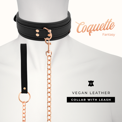 COQUETTE CHIC DESIRE - COLLAR FANTASÍA DE CUERO VEGANO CON FORRO DE NEOPRENO