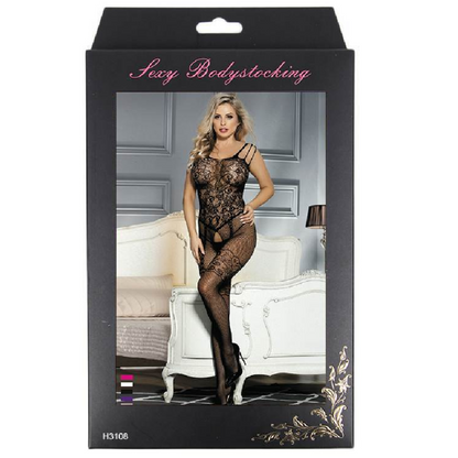 LENCERÍA QUEEN - BODYSTOCKING CON ABERTURA DE FLOR S/L