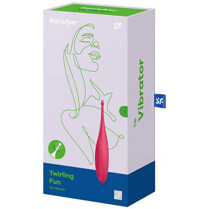 SATISFYER - VIBRADOR CON PUNTA GIRATORIA DIVERTIDA ROJO