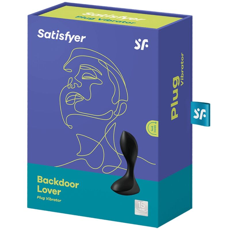 SATISFYER - PLUG VIBRADOR BACKDOOR LOVER NEGRO