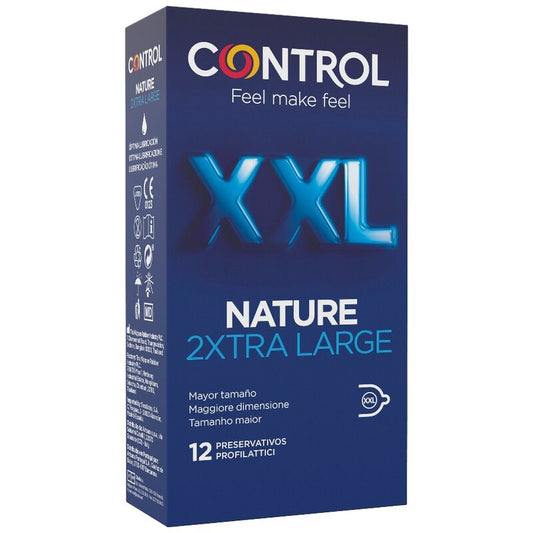 CONTROL - CONDONES NATURE 2XTRA LARGE XXL - 12 UNIDADES