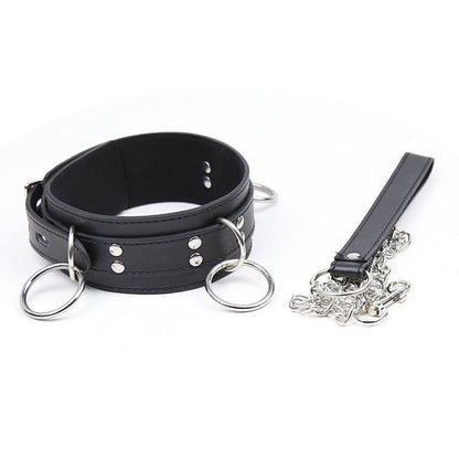 OHMAMA FETISH - COLLAR DE SUMISIÓN CON 3 ANILLOS