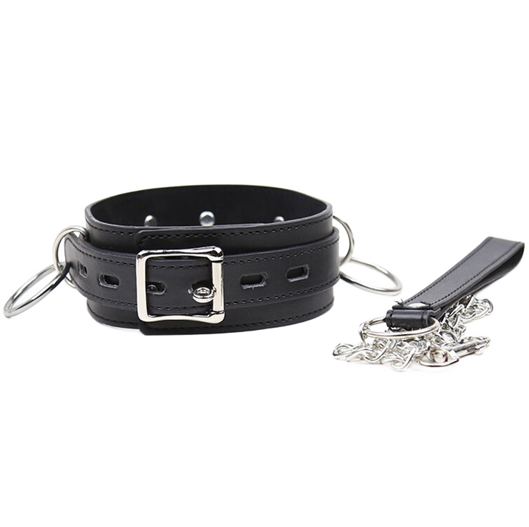 OHMAMA FETISH - COLLAR DE SUMISIÓN CON 3 ANILLOS