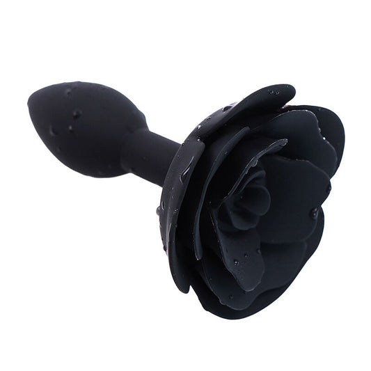 OHMAMA FETISH - PLUG ANAL DE SILICONA NEGRO ROSA