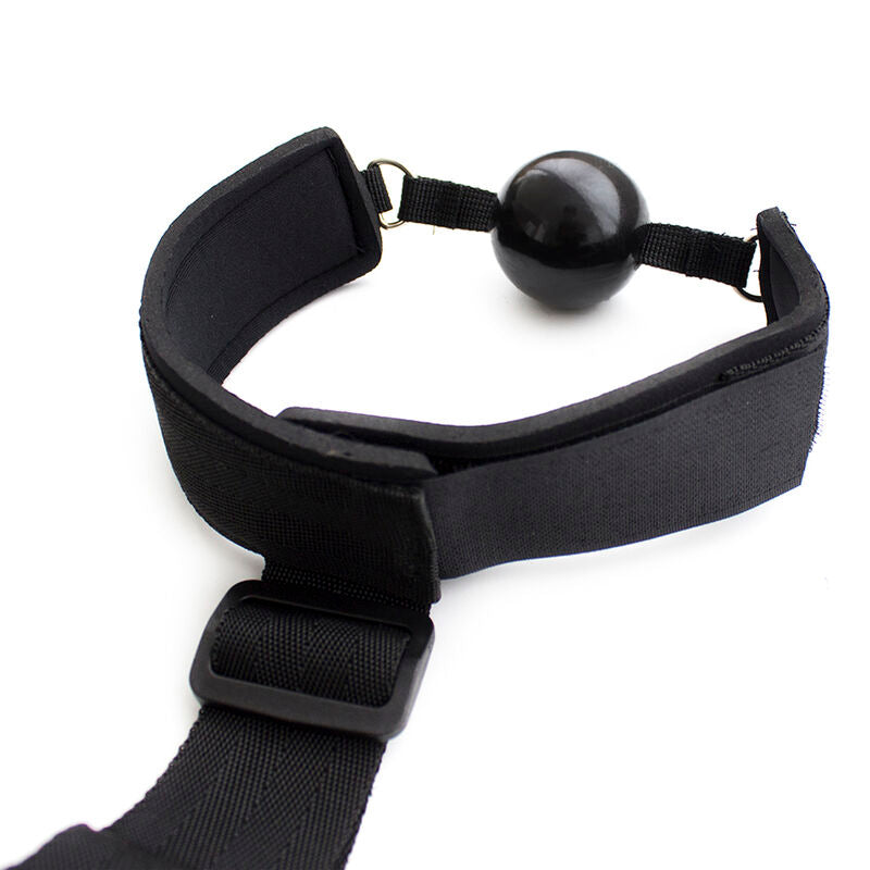 OHMAMA FETISH - FETISH NEOPRENE GAG WITH HAND CUFFS