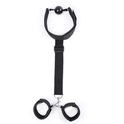 OHMAMA FETISH - FETISH NEOPRENE GAG WITH HAND CUFFS