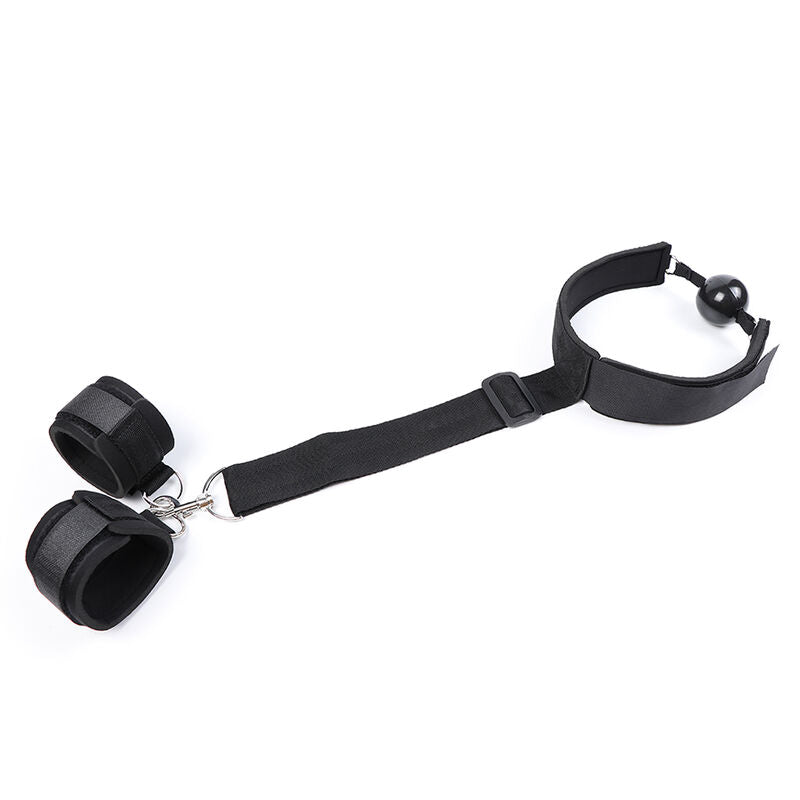 OHMAMA FETISH - FETISH NEOPRENE GAG WITH HAND CUFFS