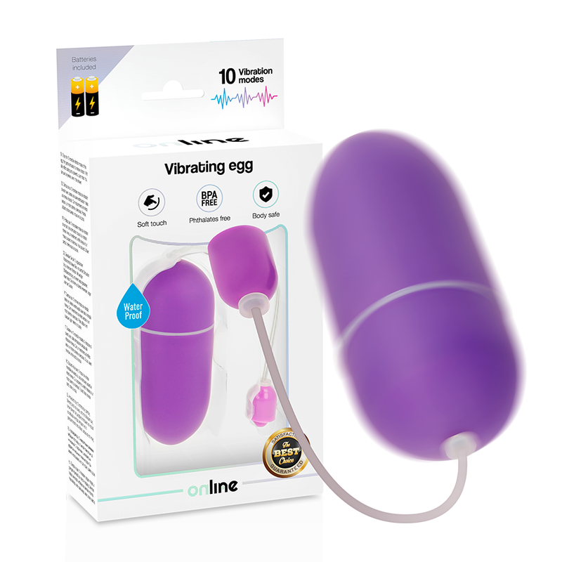 ONLINE - HUEVO VIBRADOR IMPERMEABLE MORADO