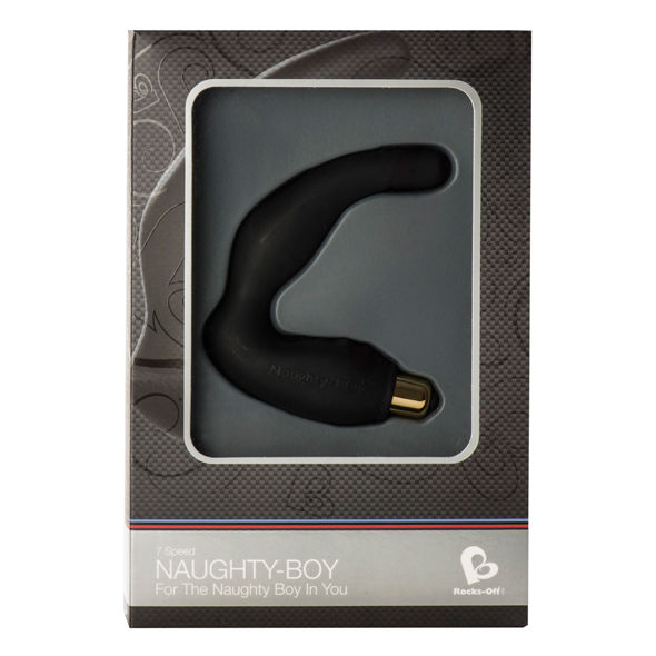 ROCKS-OFF - MASAJEADOR DEL PUNTO G MASCULINO NAUGHTY-BOY 7 V NEGRO