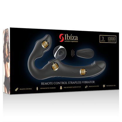 IBIZA - VIBRADOR TIRAS CONTROL REMOTO SIN BANDAS 3 MOTORES 1000 COMBINACIONES.