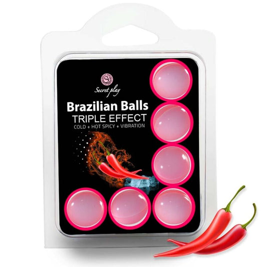 SECRETPLAY - SET 6 PELOTAS BRASILEÑAS TRIPLE EFECTO