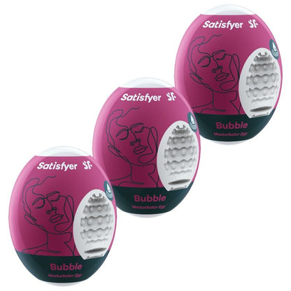 SATISFYER - 3 HUEVOS MASTURBADORES BURBUJA