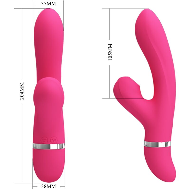 PRETTY LOVE - VIBRADOR Y SUCCIONADOR WILLOW RABBIT