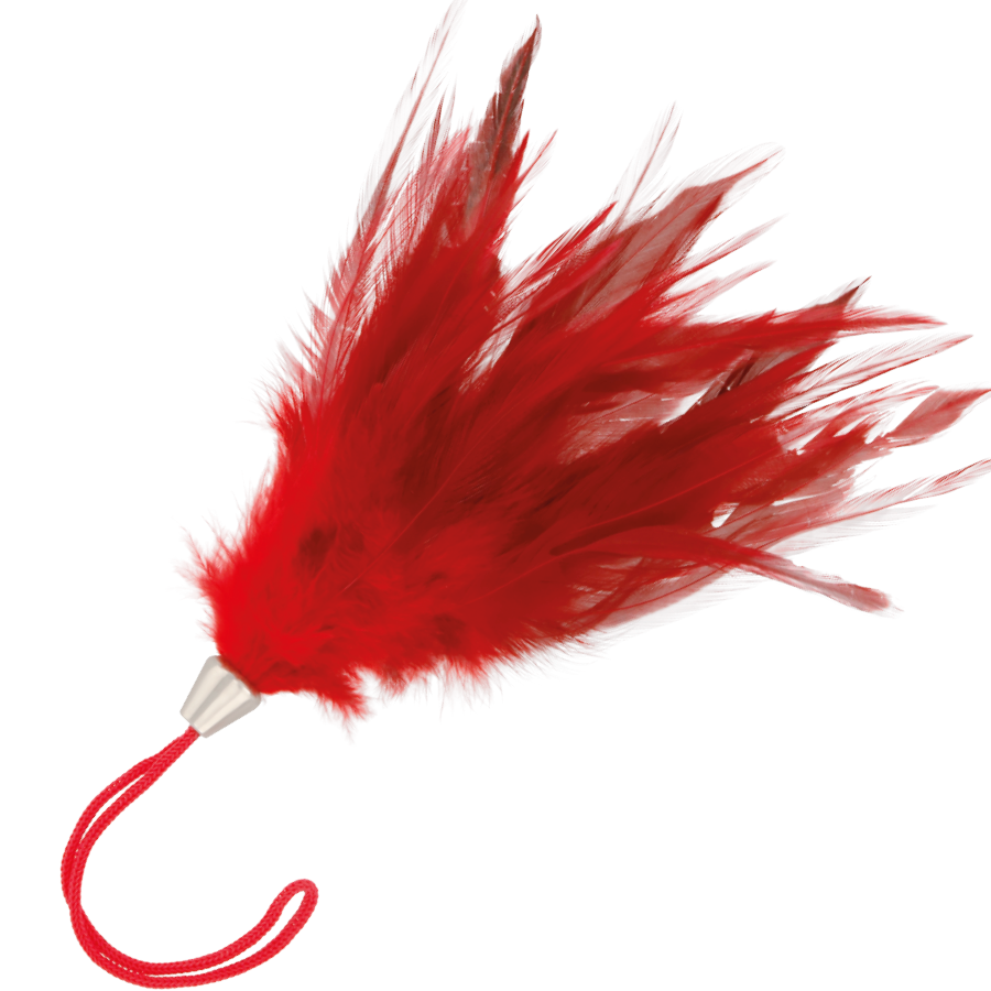 OHMAMA FETISH PLUMA ESTIMULANTE ROJA 13 CM