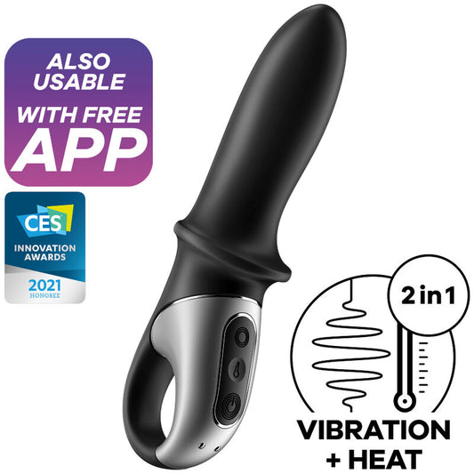 SATISFYER - APLICACIÓN VIBRADOR ANAL HOT PASSION NEGRO