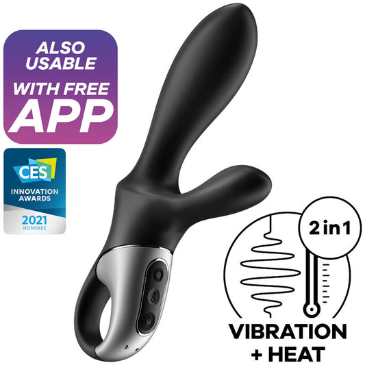 SATISFYER - VIBRADOR ANAL HEAT CLIMAX+ APP NEGRO