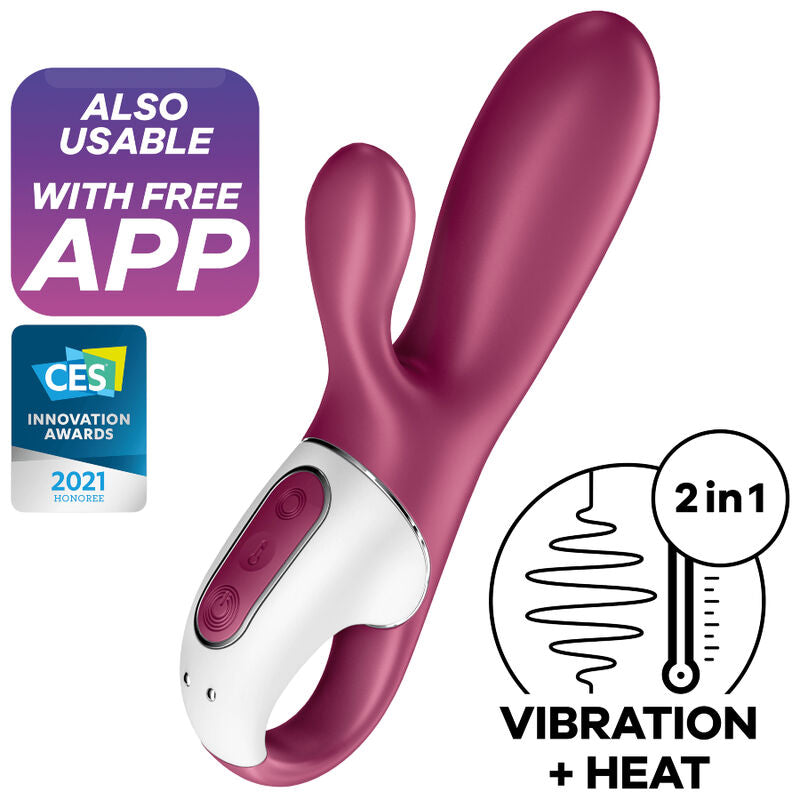 SATISFYER - VIBRADOR CONEJITO CALIENTE PARA EL PUNTO G