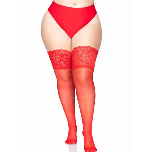 LEG AVENUE - STAY UPS TRANSPARENTE MUSLO HASTA TALLA ÚNICA