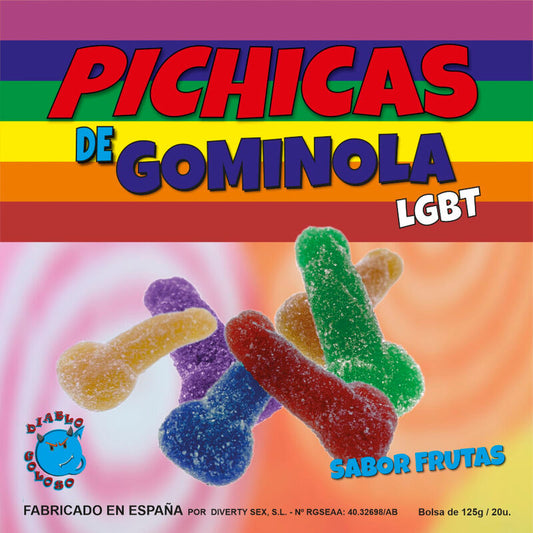 ORGULLO - GOMITAS DE PENE DE FRUTAS CON AZÚCAR LGBT