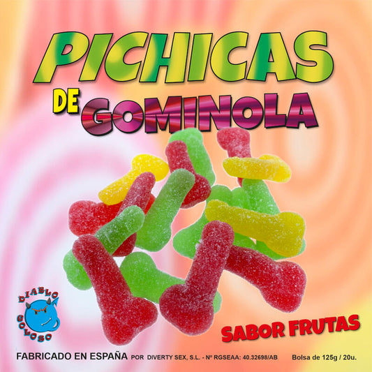 DIABLO GOLOSO - PICHITAS DE GUMMINOL DE FRUTA CON AZÚCAR