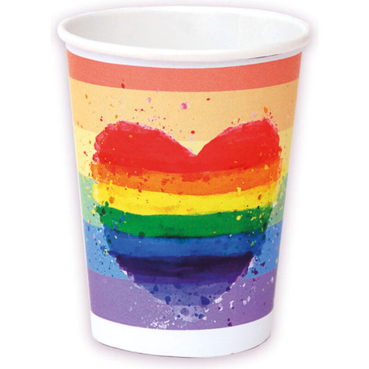 ORGULLO - SET 8 VASOS BANDERA LGBT