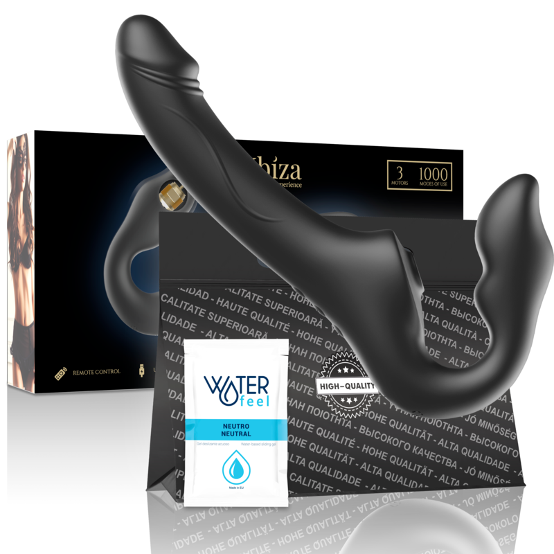 IBIZA - VIBRADOR TIRAS CONTROL REMOTO SIN BANDAS 3 MOTORES 1000 COMBINACIONES.