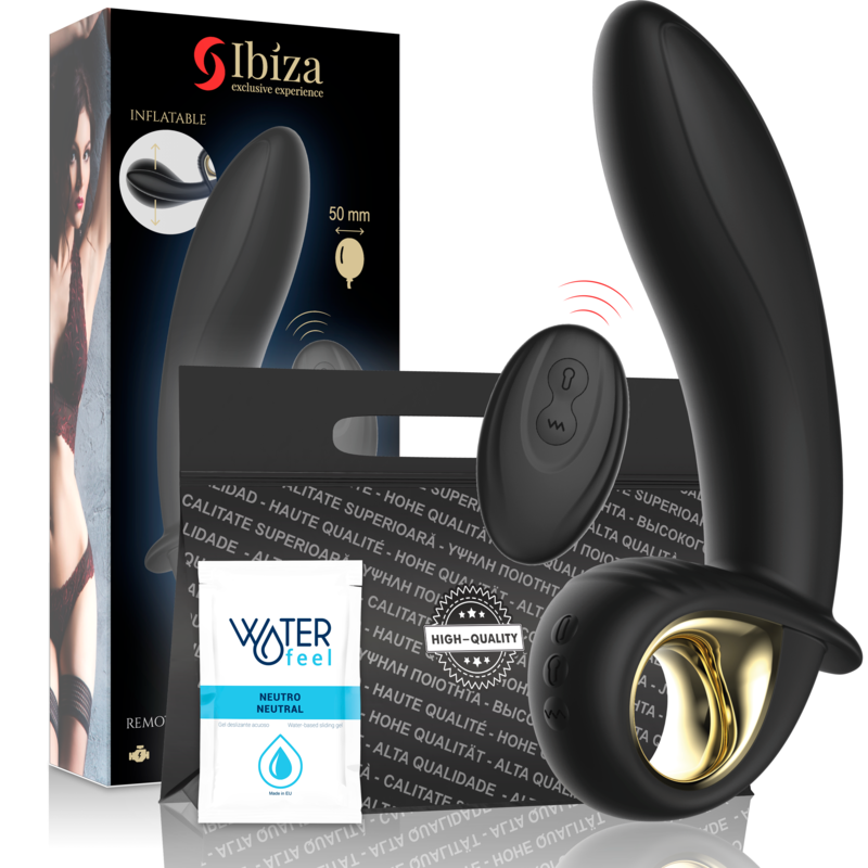 IBIZA - POTENTE VIBRADOR ANAL/VAGINAL INFLABLE CONTROL REMOTO