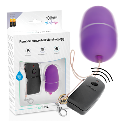 ONLINE - HUEVO VIBRADOR CONTROLADO A DISTANCIA MORADO