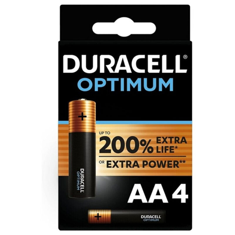 DURACELL - OPTIMUM 200 PILAS ALCALINAS AA LR6 4 UNIDADES