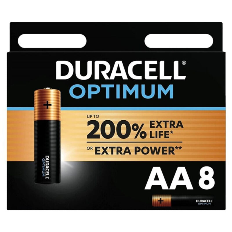 DURACELL - OPTIMUM 200 PILAS ALCALINAS AA LR6 8 UNIDADES