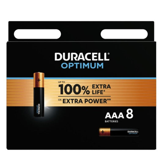 DURACELL - PILA ALCALINA OPTIMUM AAA LR03 8 UNIDADES