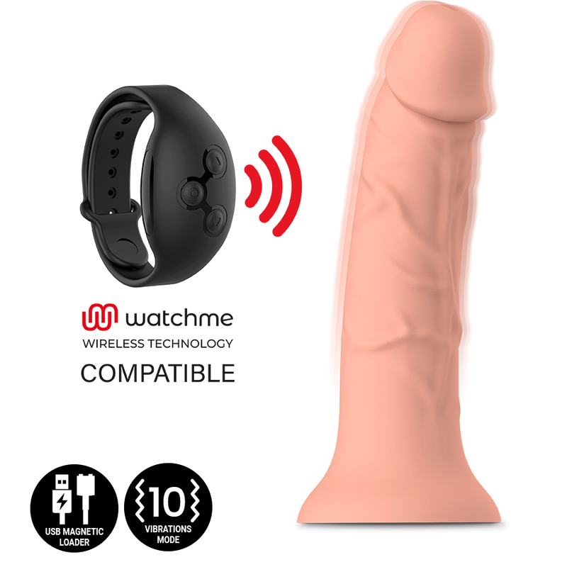 MITOLOGÍA - ASHER ORIGINAL DILDO S - VIBRADOR COMPATIBLE CON LA TECNOLOGÍA INALÁMBRICA WATCHME