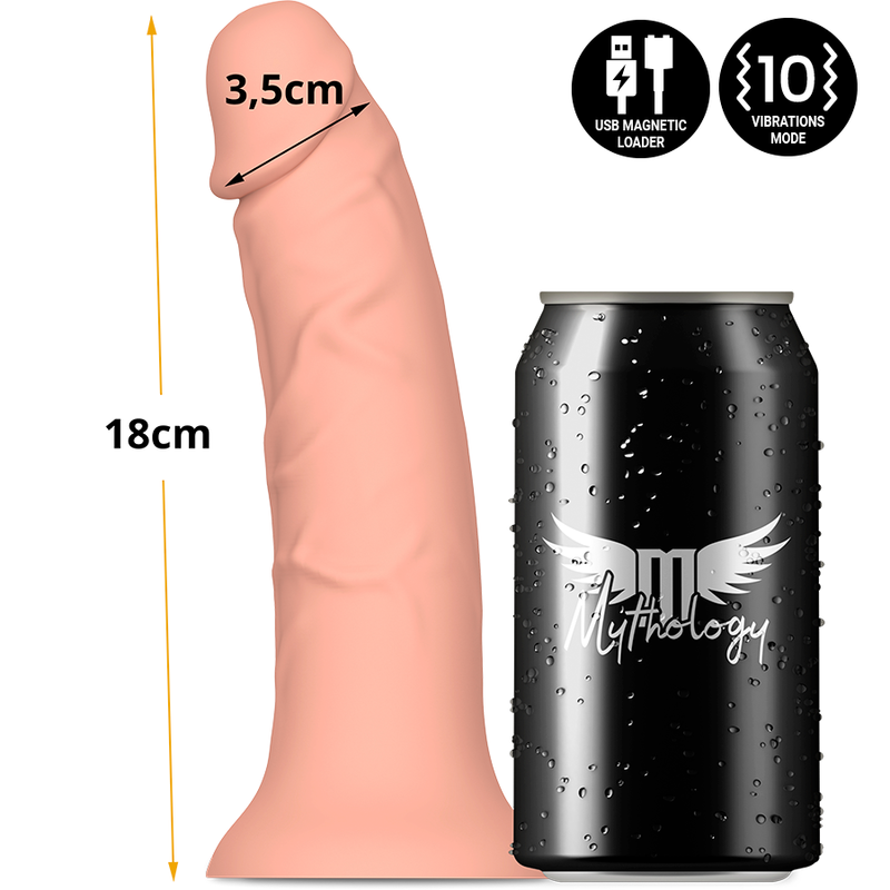 MITOLOGÍA - ASHER ORIGINAL DILDO S - VIBRADOR COMPATIBLE CON LA TECNOLOGÍA INALÁMBRICA WATCHME