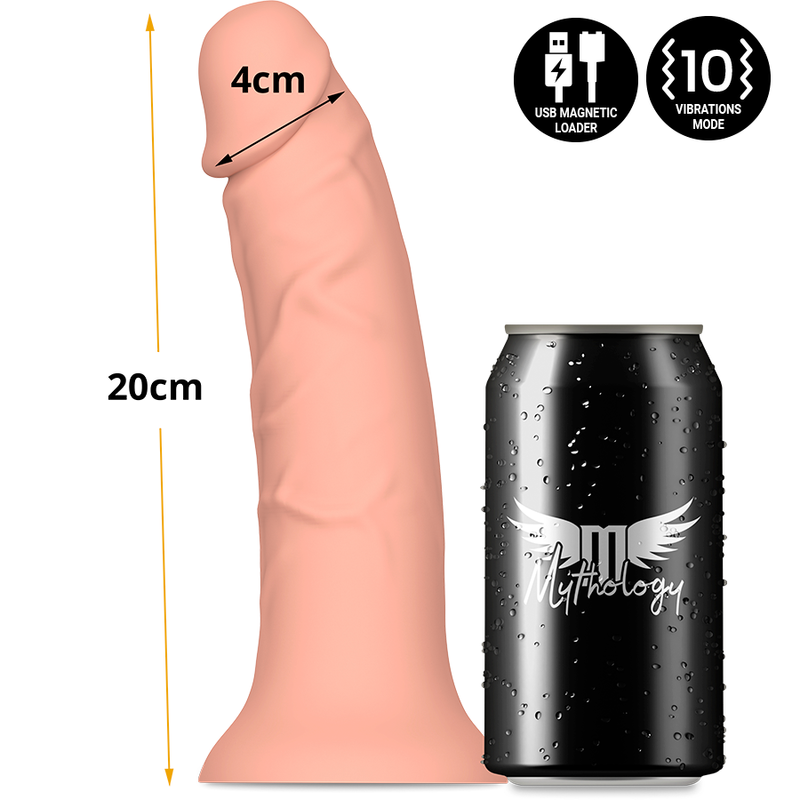 MITOLOGÍA - ASHER ORIGINAL DILDO M - VIBRADOR COMPATIBLE CON LA TECNOLOGÍA INALÁMBRICA WATCHME