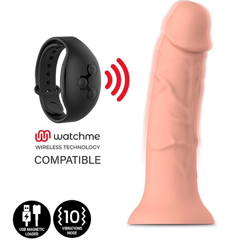 MITOLOGÍA - ASHER ORIGINAL DILDO M - VIBRADOR COMPATIBLE CON LA TECNOLOGÍA INALÁMBRICA WATCHME