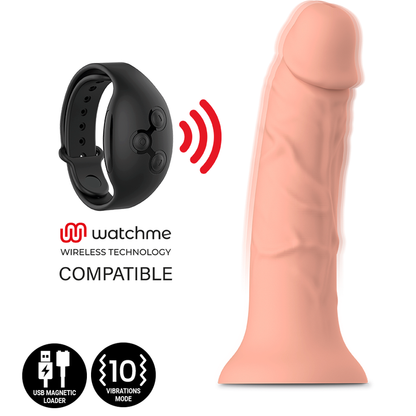 MITOLOGÍA - ASHER ORIGINAL DILDO M - VIBRADOR COMPATIBLE CON LA TECNOLOGÍA INALÁMBRICA WATCHME