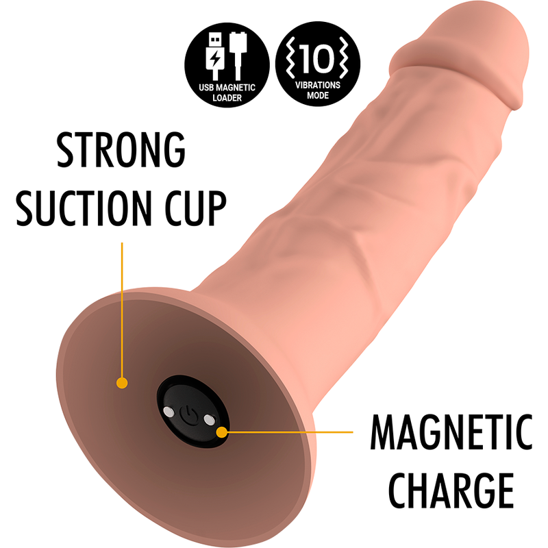 MITOLOGÍA - ASHER ORIGINAL DILDO M - VIBRADOR COMPATIBLE CON LA TECNOLOGÍA INALÁMBRICA WATCHME