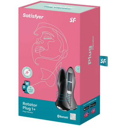 SATISFYER - PLUG ROTATOR 1+ PLUG VIBRADOR APP ROJO