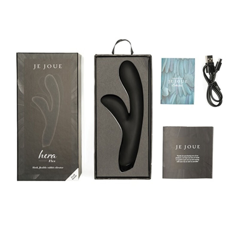 JE JOUE - VIBRADOR HERA FLEX CONEJO - NEGRO