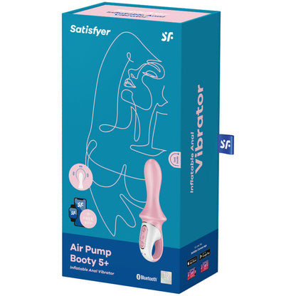 SATISFYER - VIBRADOR ANAL INFLABLE AIR PUMP BOOTY 5+ ROSA