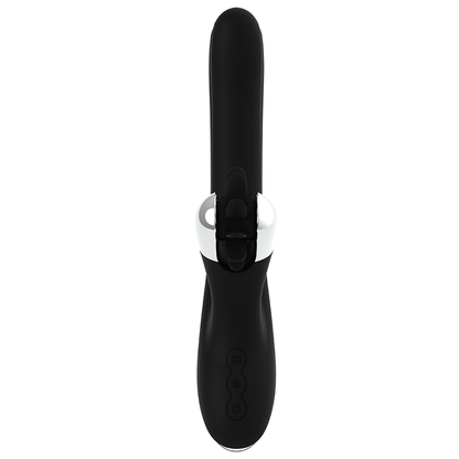 VIBRADOR ROTANTE BUNNY STORM DE NEGRO Y PLATA